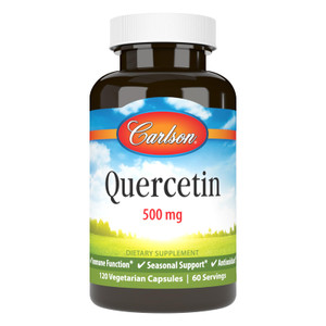 Carlson - Quercetin, 500 mg, Seasonal Support, Skin Health, Optimal Wellness, 120 Vegetarian Capsules