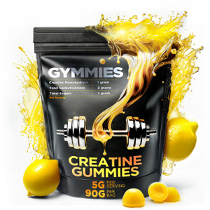 Creatine Monohydrate Gummies - Muscle Growth, Performance, Endurance - 5 Gram Creatine per Serving - Vegan, Non-GMO, Gluten-Free, Made in USA - 90ct