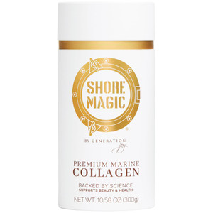Shore Magic Premium Marine Collagen Powder Types I-IV  Wild Fish, Hydrolyzed Peptides, Unflavored, 9g Protein Per Serving  Supports Youthful Skin,