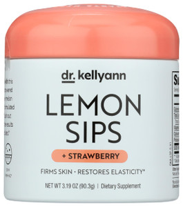 Dr. Kellyann Lemon Sips Citrus Drink Mix (21 Servings)  Strawberry Lemonade Flavor, Sugar-Free Detox, Hydrates Skin, 1 Pack