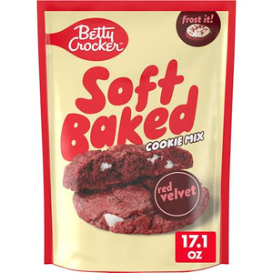 Betty Crocker Soft Baked Cookie Mix, Red Velvet, 17.1 oz