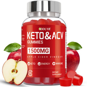 DDUYIE Keto ACV Gummies - 1500mg Apple Cider Vinegar Gummies with Pomegranate Beetroot & Vitamin B12 B6 - Lemon Honey Flavor - for Men & Woman - GMO