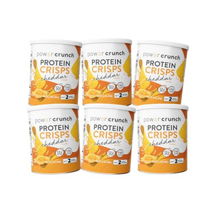 Power Crunch Protein CRISPS, a Potato Style Protein Chip, Cheddar, 12g of protein, 1.05 ounces per serving (Pack of 6)
