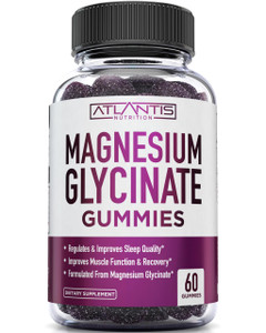 Atlantis Nutrition Magnesium Glycinate Gummies 700mg  Vegan Magnesium Glycinate for Kids & Adults  Muscle Support & Enhanced Sleep - Delicious Grap