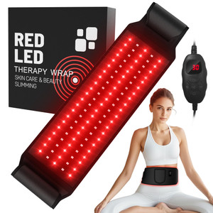 Red Light Heating for Body: RAYOCON 5 Light Levels Light Heat Belt Wrap for Back/Waist 660nm & 850nm Led Beads with Timer