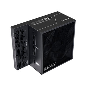 Lian Li Edge Series-1300W Full Modular Power Supply-80 Plus Platinum-ATX 3.0, 3.1-PCIE 5.1-L-Shape Design for Dual Chamber Case-120mm FDB Fan-Support