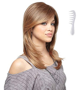 Amore BRANDI Monofilament Wig Collection by Rene of Paris and Wig Lift Comb - TOASTED BROWN - Bundle 2 Items