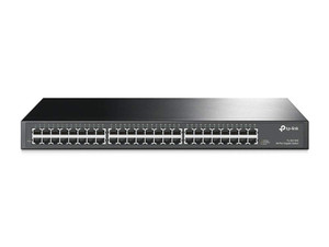 TP-Link 48 Port Gigabit Ethernet Switch | Plug and Play | Sturdy Metal w/ Shielded Ports | Rackmount | Fanless | Traffic Optimization | Unmanaged (TL
