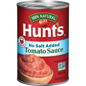 Hunts No Salt Added Tomato Sauce, Perfect for Chili & Soups, 15 oz. Can