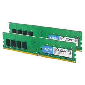 Crucial 32GB DDR4 RAM Kit (2x16GB), 3200MHz (PC4-25600) CL22 Desktop Memory, UDIMM 288-Pin, Downclockable to 2933/2666MHz, Compatible with Intel and