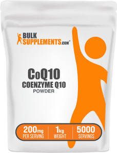 BulkSupplements.com Coenzyme Q10 Powder - Coenzyme Q10 200mg Supplement, Nutritional Supplement - Gluten Free, 200mg per Serving, 1kg (2.2 lbs) (Pack