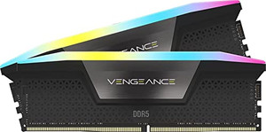CORSAIR Vengence RGB DDR5 RAM 32GB (2x16GB) 6000MHz CL36-44-44-96 1.35V Intel XMP 3.0 Computer Memory  Black (CMH32GX5M2E6000C36)