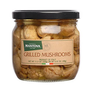 Mantova Grilled Mushrooms, 11.3 oz. (Pack of 2), Product of Italy, All-Natural, Lightly Grilled Mushrooms, Vegan-Friendly, Non-GMO, No Artificial Col