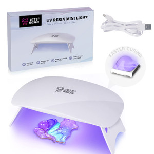 LET'S RESIN Mini UV Light for Resin, 2.5Times Higher Energy Value Portable Light, Faster Curing & 84g Light Weight UV Lamp, Supplies for UV Resin Mol