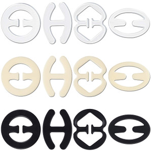 FFNIU Bra Strap Clips, 12Pcs Non-Slip Bra Straps Holder, Anti-Slip Bra Clips for Back, Boost Cleavage, Racerback Bra, White 12 Pcs