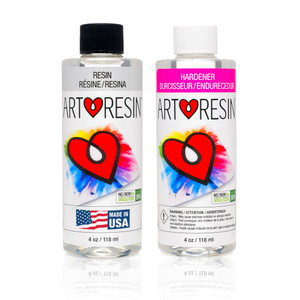 ArtResin Epoxy Resin  High-Gloss Clear Coat for Artwork - 8 oz (4 oz Resin + 4 oz Hardener) (236 ml)