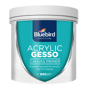 BLUEBIRD Heavy Gesso Primer for Acrylic Painting, Gesso Surface Prep Medium for Acrylic Paint and Oil Paint (White, 28.2 Oz)