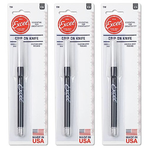 Excel Blades K18 Soft Grip Detail Craft Knife Set  Precision Fine Point #11 Angled Blades for Cutting & Trimming  Multi-Purpose Hobby, Scrapbooking