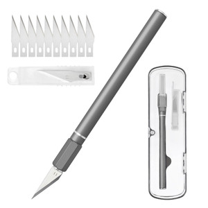 Exacto Knife, Hobby Knife Set with 10 Pieces Blades, Craft Knife Kit, Precision Knife for Pumpkin Carving, Modeling, DIY Artwork, Stencil, Scrapbooki