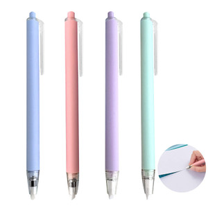 GINCEVHY 4 PCS Morandi Color Retractable Paper Cutter Pen, Craft Art Ceramic Blade, Safety Hobby Knife with Precision Blade for School and Home