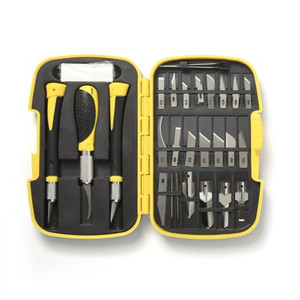 Precision Craft, Hobby, and Exacto Knife Set for Artistic, Scrapbooking, Stencil, Architectural Modeling, Woodworking, and Leatherworking projects -
