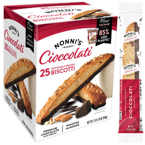 Nonni's Biscotti Value Pack with Larger Cookies, Cioccolati, Red, Cioccolati Roasted Almond, 33.25 oz