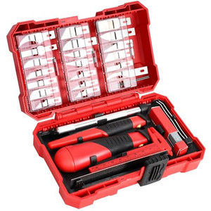 FASTPRO 40-Piece Precision Hobby Knife Set, 3pcs Craft Knives with 33pcs Blades, Exacto Knife Set Included Tweezers, Grindstone, Steel Ruler, Vernier