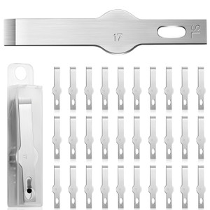 Lanties 40 Pack Craft Knife Blades #17 Hobby Knife Replacement Blades Precision Knife Blade Hobby Knife Blades for Knife Craft Scrapbooking Cutting C