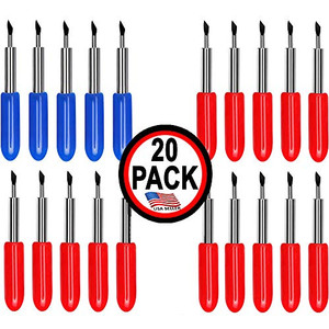 Craft Blades German Carbide Bulk Packs Deep Point (20 Pack - 15 Standard & 5 Deep Point)