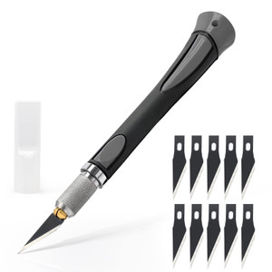 EHDIS Precision Hobby Knife Set Utility Craft Knife Kit with 10PCS Blades for Art, Working-Stencil, Scoring, Scrapbooking, Architecture Modeling, Cra