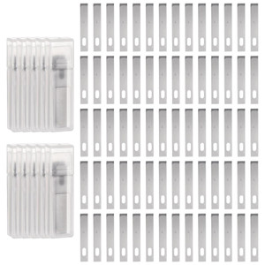 HARFINGTON 100pcs #4 Exacto Knife Blades, Manganese Steel, Hobby Knife Replacement Blades, DIY, Art, Scrapbooking, Craft