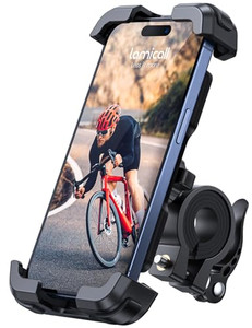 Lamicall Bike Phone Mount Holder - Motorcycle Phone Mount, Adjustable Cell Phone Holder Gifts, E-Bike Bicycle Scooter Handlebar Cradle Clip for iPhon