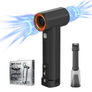 Kica JetFan Max  Turbo Dryer Blower for Car, Cordless Leaf Blower, 205 MPH, 31.75oz Max Thrust, Cordless, Stepless Speed Control for Patio Cleaning,