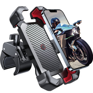 JOYROOM Motorcycle Phone Mount, [1s Auto Lock][100mph Military Anti-Shake] Bike Phone Holder for Bicycle, [10s Quick Install] Handlebar Phone Mount,