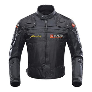 BORLENI Motorcycle Jacket Motorbike Riding Jacket Windproof Motorcycle Full Body Protective Gear CE Approved All Season
