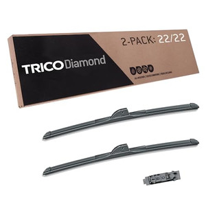 TRICO Diamond 22" + 22" Super Premium Automotive Replacement Windshield Wiper Blades (Set of 2), Passenger and Driver Side All-Weather Beam Wiper Bla