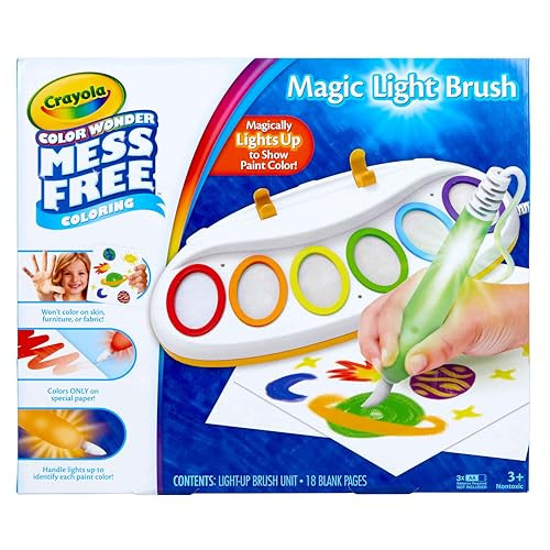 Crayola Color Wonder Magic Light Brush, Mess Free Painting Station for Kids, Easter Basket Essential & Stuffer, Easter Gift for Kids, Toddler Activit