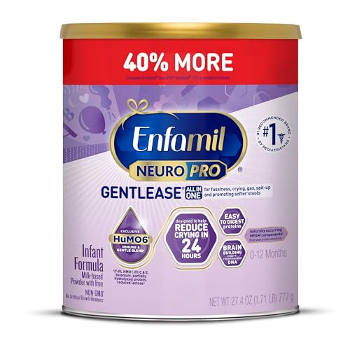Enfamil NeuroPro Gentlease for easing Fussiness, Crying, Gas, Spit-up in 24 Hrs, Smaller Proteins for Easy Digestion, Brain Supporting DHA, Prebiotic