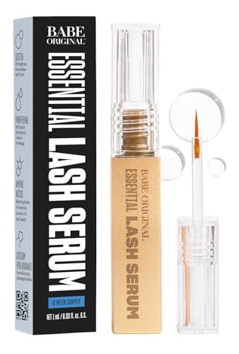 Babe Original Lash Serum - Fuller & Longer Looking Eyelashes, Lash Enhancing Serum, for Natural Lashes and Lash Extensions, 1mL, Starter Supply