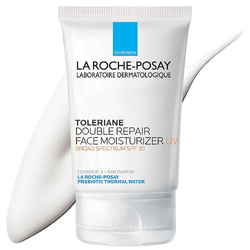 La Roche-Posay Toleriane Double Repair UV SPF Moisturizer for Face, Daily Facial Moisturizer with Sunscreen SPF 30, Niacinamide and Glycerin, Oil Fre