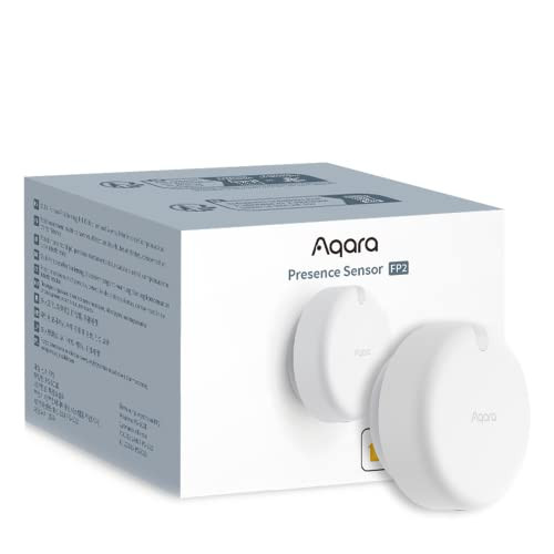 Aqara Presence Sensor FP2, mmWave Radar Wired Smart Motion Sensor, Zone Positioning, Multi-Person & Fall Detection, Supports HomeKit, Alexa, Google H