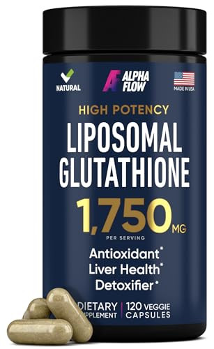 Liposomal Glutathione Supplement 1000MG + 750MG- Glutathione Liposomal with VIT C + Phospholipid Antioxidant Complex - Liver Detox and Immune Support