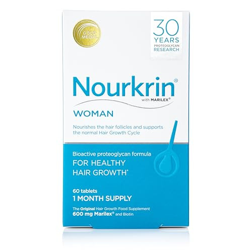 Nourkrin Woman for Healthy Hair Growth food supplement with Marilex, biotin and silica 60 tablet pack (1 month supply)