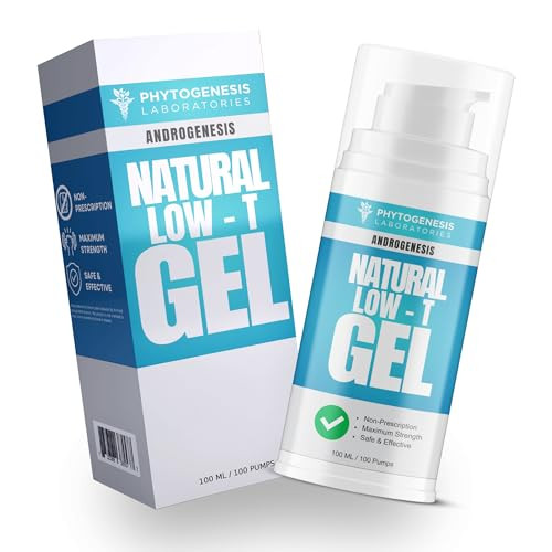 ANDROGENESIS Natural Low-T Support Gel - T Booster for Men - Muscle Recovery, Energy Booster, Healthy Aging