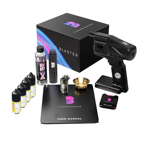 Flavour Blaster Cocktail Bubble & Smoke Gun Kit | Smoking Cocktail Machine, Edible Bubbles & Aroma | Smoke Bubble Gun for Elevating Drinks & Food wit