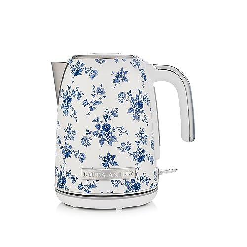 Laura Ashley Stainless Steel Electric Kettle 1.7 Liter - 1500W Rapid Boil Electric Kettles for Boiling Water - Electric Tea Kettles Automatic Shut Of