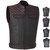 Jackets 4 Bikes SOA Men's Motorcycle Vest, Geniune Buffalo Leather, Back Armor, Inside Pockets, Motorbike Riding Club Vests Paisley Red L
