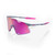 100% HYPERCRAFT Sport Performance Frameless Sunglasses (Gloss Light Grey - Purple Multilayer Mirror Lens)