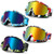 Tallew 4 Pairs Dirt Bike Goggles Motorcycle Motocross Riding Racing ATV Goggles for Men Women Power Sport Ski(Stylish)