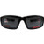 Global Vision 2 Pair of Sly Padded Motorcycle Sunglasses Gloss Black Frames with Smoke and Yellow Lenses